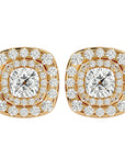 Cercei Stud Cu Moissanite de 2.2 ct din 18k Aur Galben - Castelo.ro