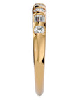 Inel Bagheta Eternity cu Diamante Naturale de 0.56 ct din 18k Aur Galben - Castelo.ro