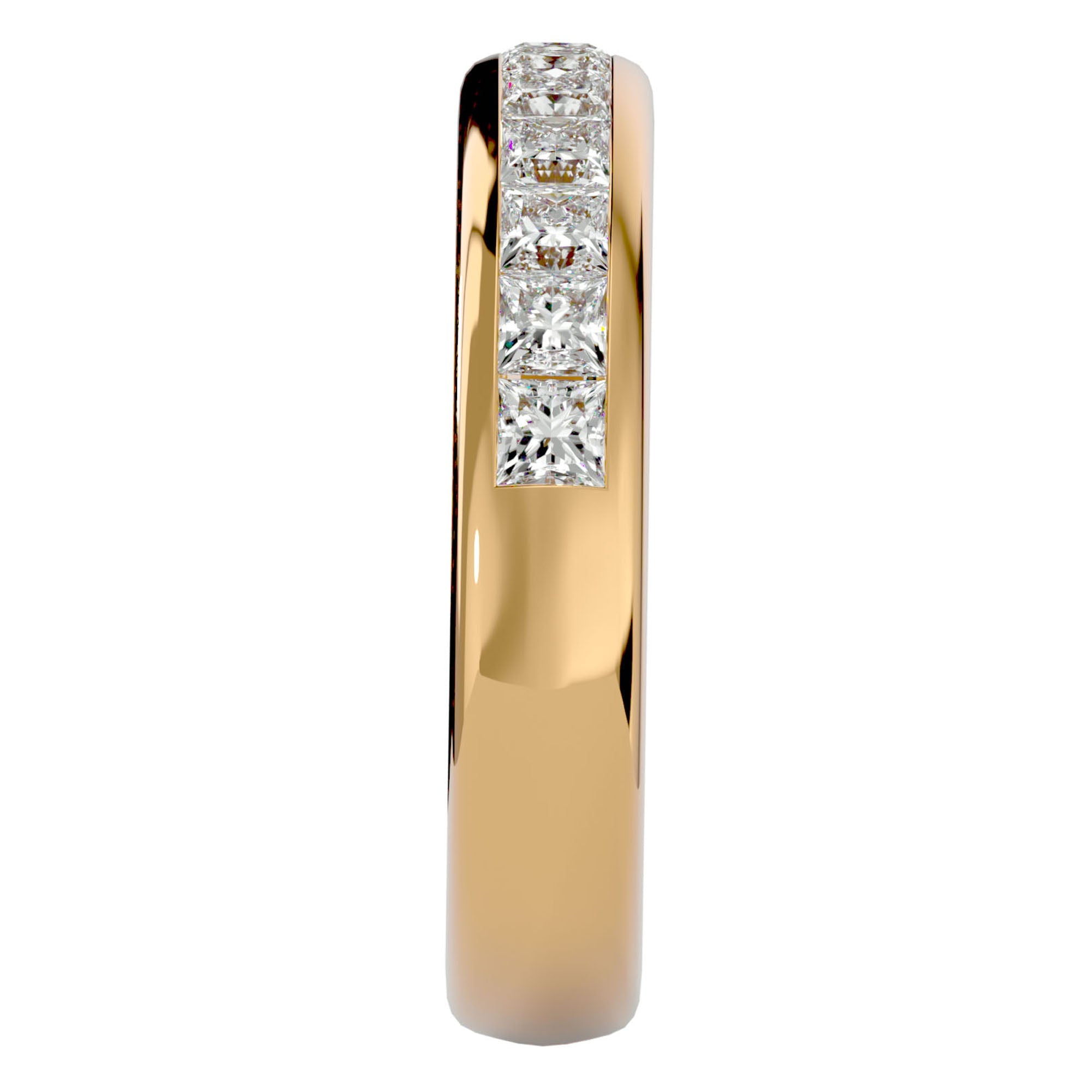 Verighetă cu Moissanite Eternity de 1.07 ct din 18k Aur Galben - Castelo.ro