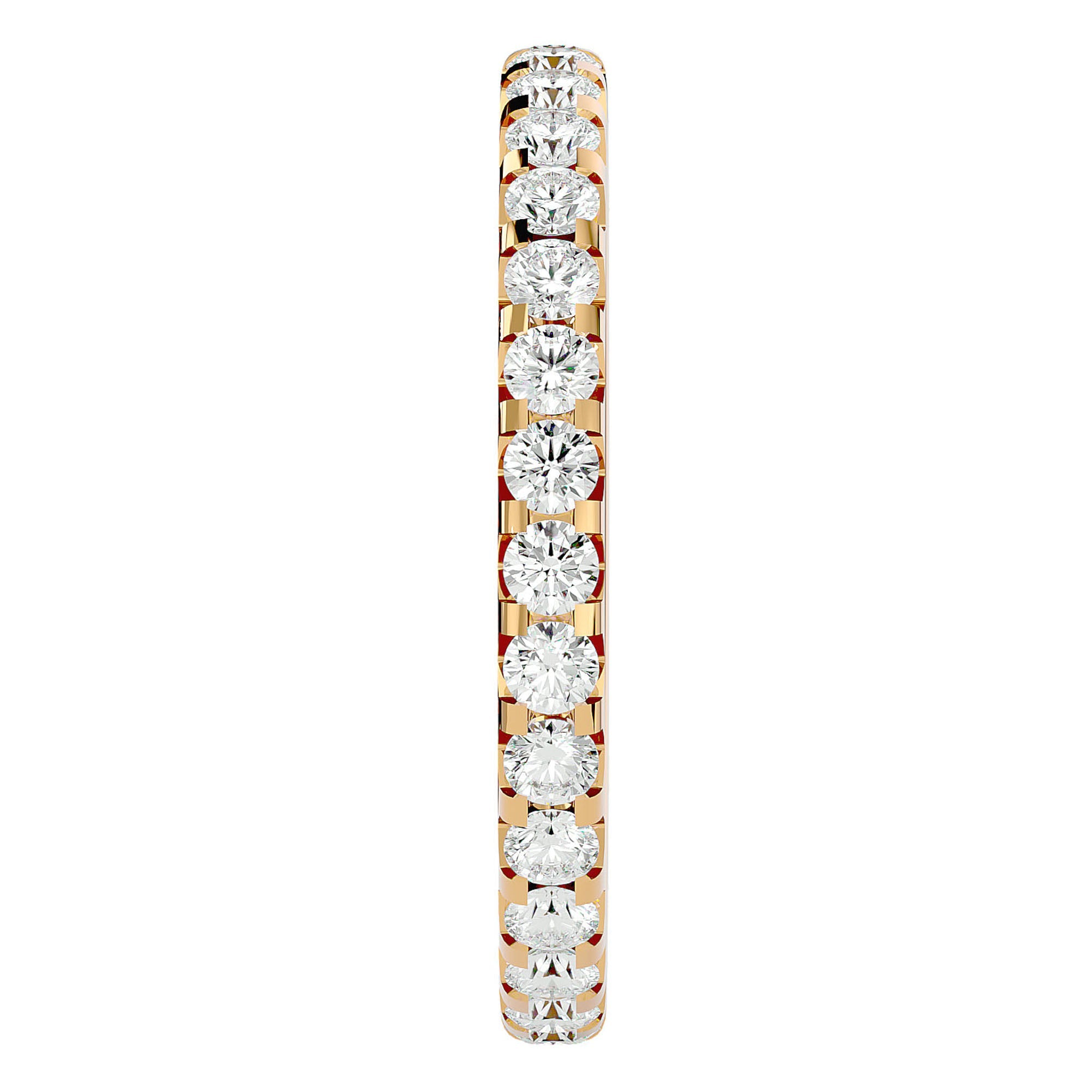Inel Eternity din Aur 14k cu Moissanite de 1.04 ct din 14k Aur Galben - Castelo.ro