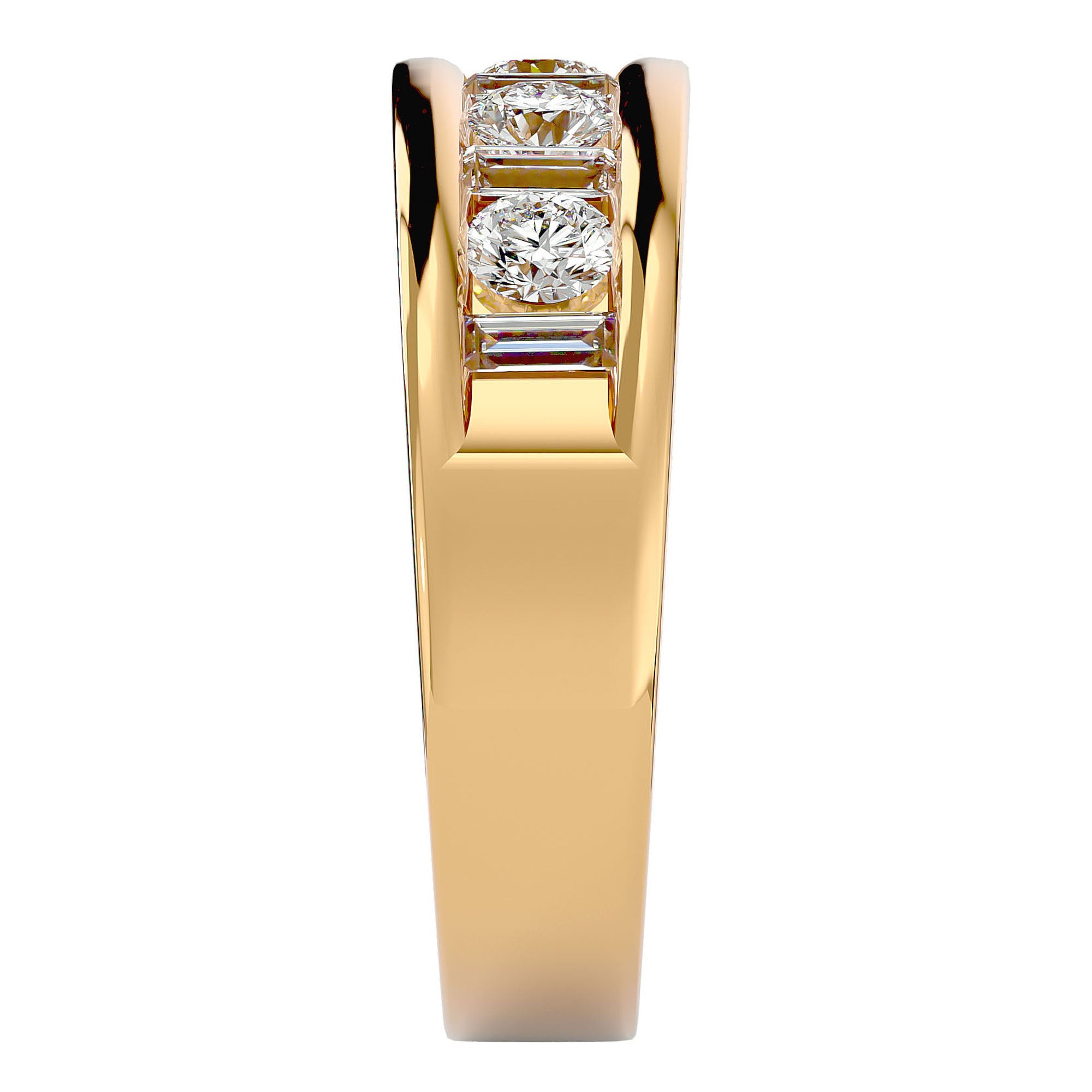 Verighetă Eternă din Aur 14k cu Diamante Naturale de 1.24 ct din 14k Aur Galben - Castelo.ro