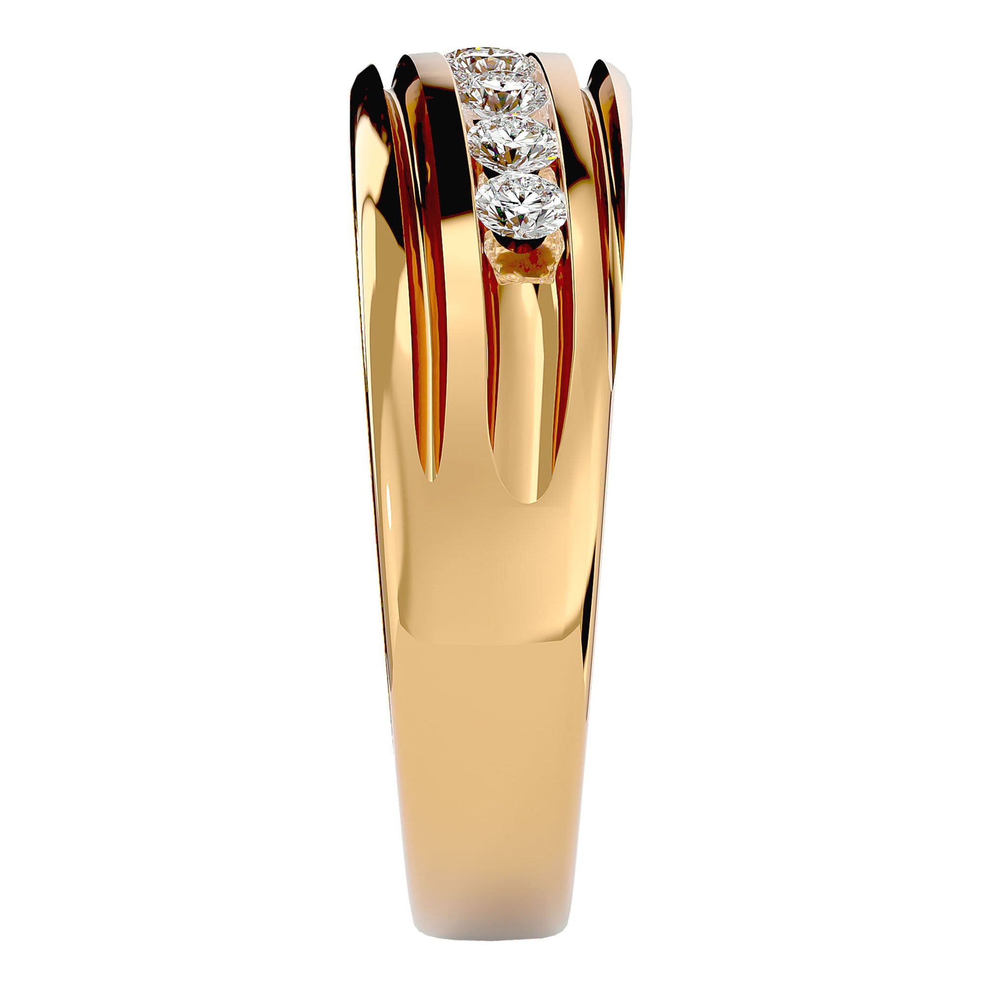 Verighetă Noblesse din Aur 14k cu Diamante Naturale de 0.52 ct din 14k Aur Galben - Castelo.ro