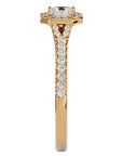 Inel de Logodnă Retro Pavé din Aur 14k cu Diamante Naturale de 0.46 ct din 14k Aur Galben - Castelo.ro