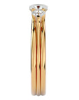 Inel Triplu de Logodnă din Aur 14k Cu Trei Diamante Naturale de 0.96 ct din 14k Aur Galben - Castelo.ro