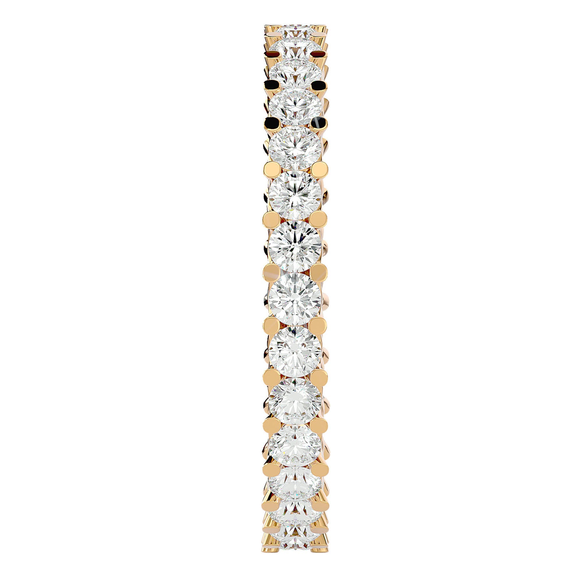 Inel Eternity cu Moissanite de 1.12 ct din 18k Aur Galben - Castelo.ro