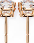 Cercei Stud Imperial cu Diamante Naturale Tăietură Cushion Square de 2.3 ct din 18K Aur Roz - Castelo.ro
