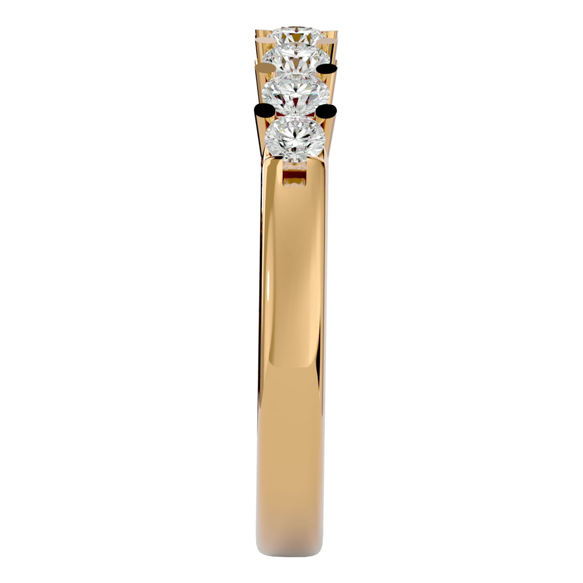 Inel Eternity din Aur 14k Cu 7 Diamante Naturale de 0.53 ct din 14k Aur Galben - Castelo.ro