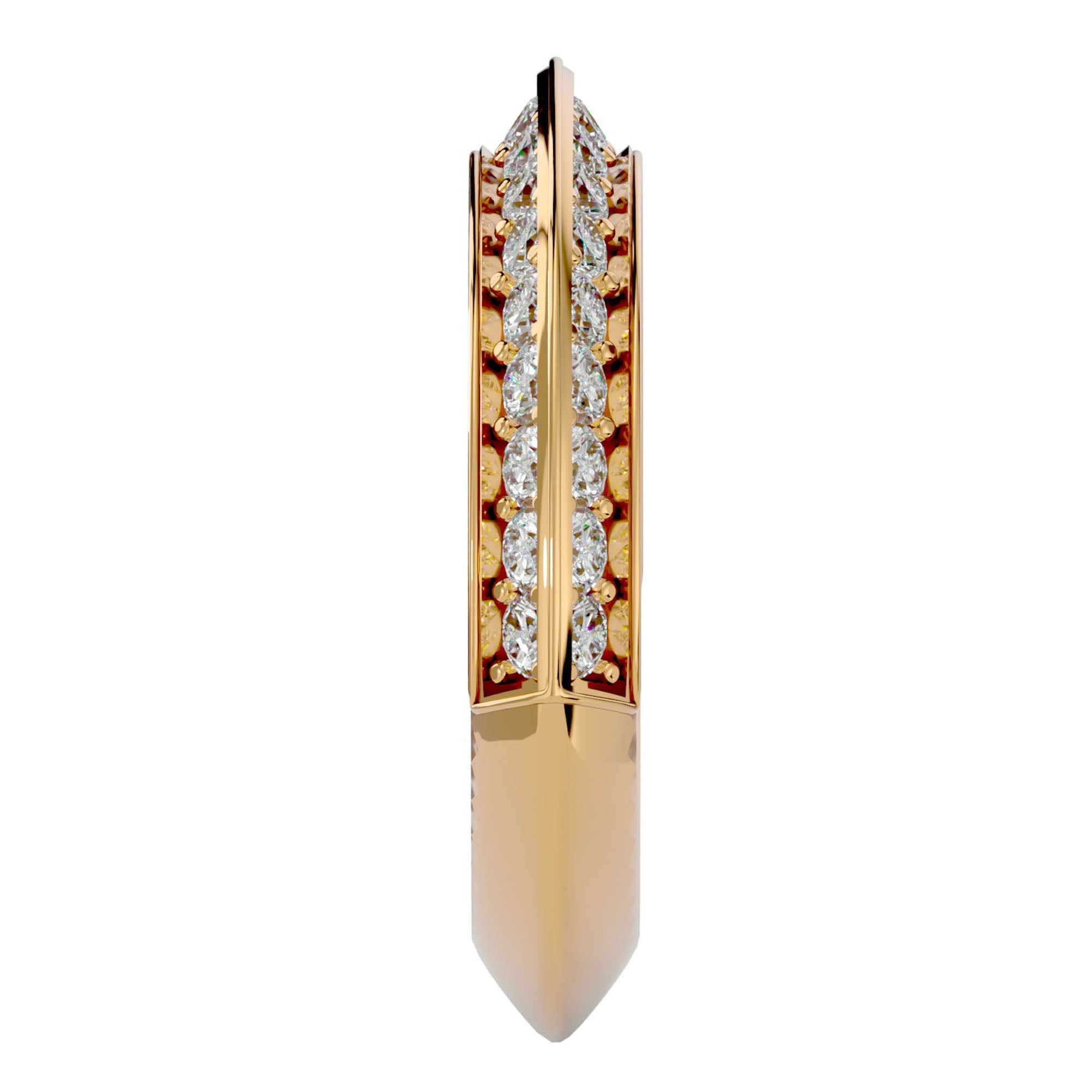 Inel Etern Dual cu Diamante Create în Laborator de 1.02 ct din 18k Aur Galben - Castelo.ro