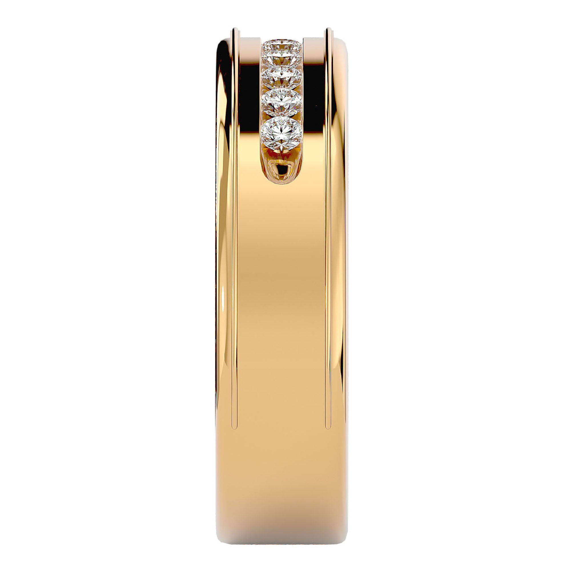 Verighetă Céline din Aur 14k cu Bandă De Diamante Naturale de 0.31 ct din 14k Aur Galben - Castelo.ro