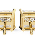 Cercei Stud Imperial cu Diamante Naturale Tăietură Princess de 3 ct din 18K Aur Galben - Castelo.ro