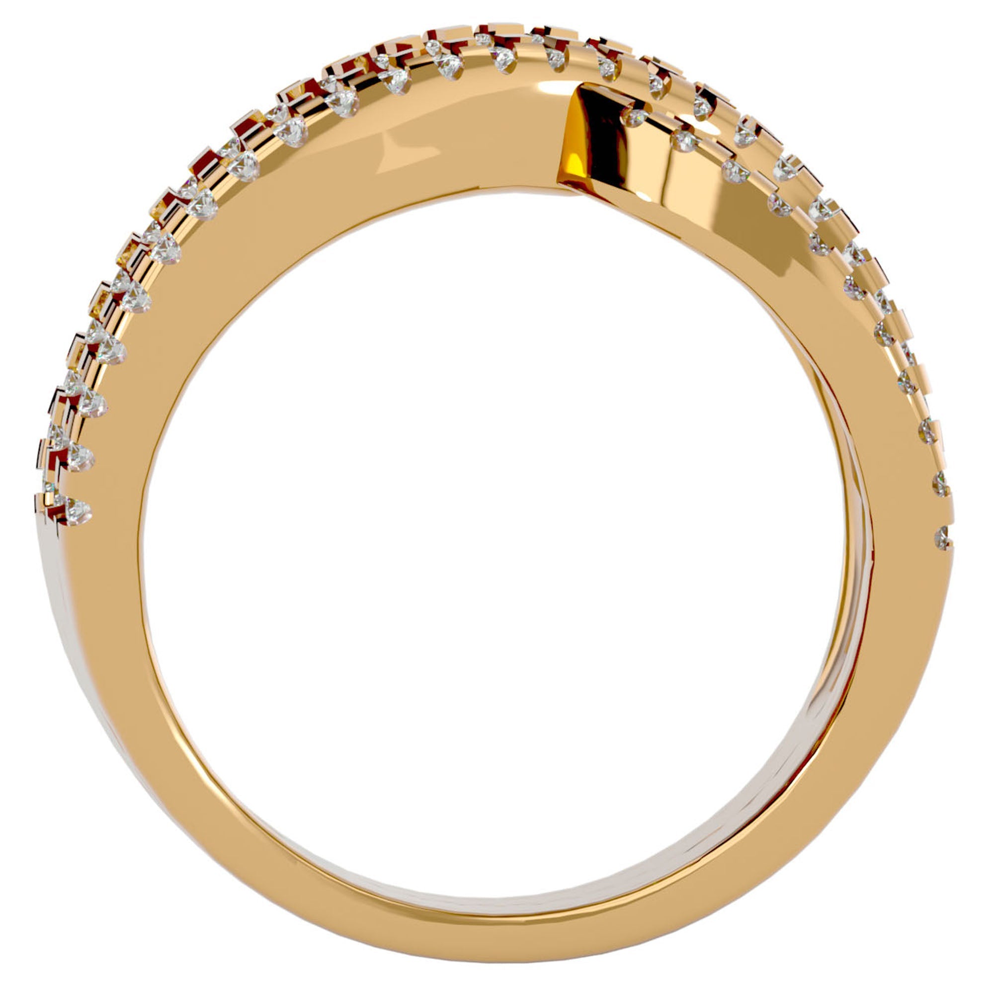 Inel Nobil cu Diadema de Moissanite de 1.26 ct din 18k Aur Galben - Castelo.ro
