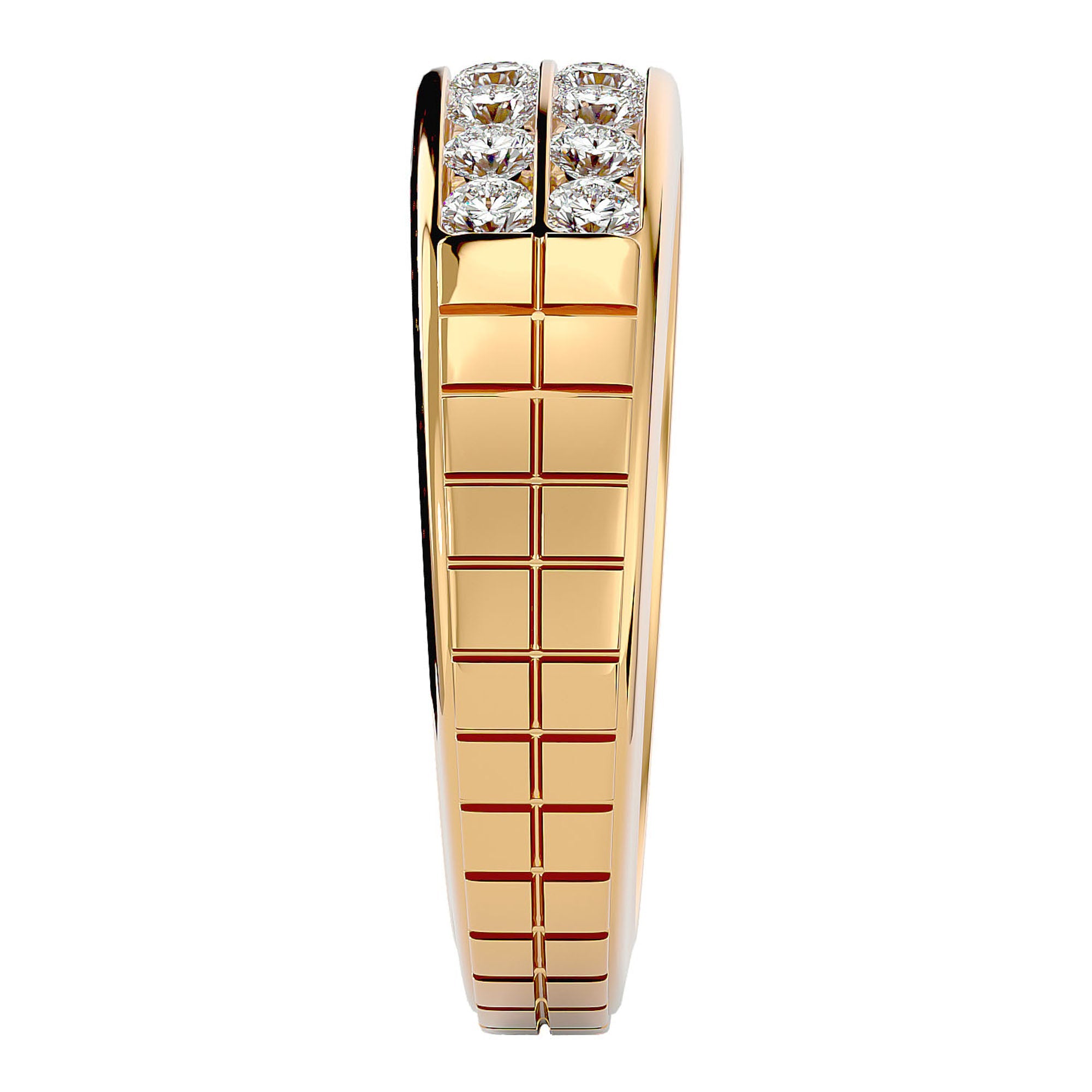 Inel Etern Dual cu Moissanite de 0.82 ct din 18k Aur Galben - Castelo.ro