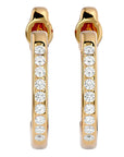 Cercei Hoop Vals cu Diamante Naturale de 0.92 ct din 18k Aur Galben - Castelo.ro