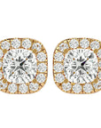 Cercei Stud Cu Diamante Create în Laborator de 2.06 ct din 18k Aur Galben - Castelo.ro