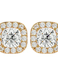 Cercei Stud Cu Moissanite de 2.06 ct din 18k Aur Galben - Castelo.ro