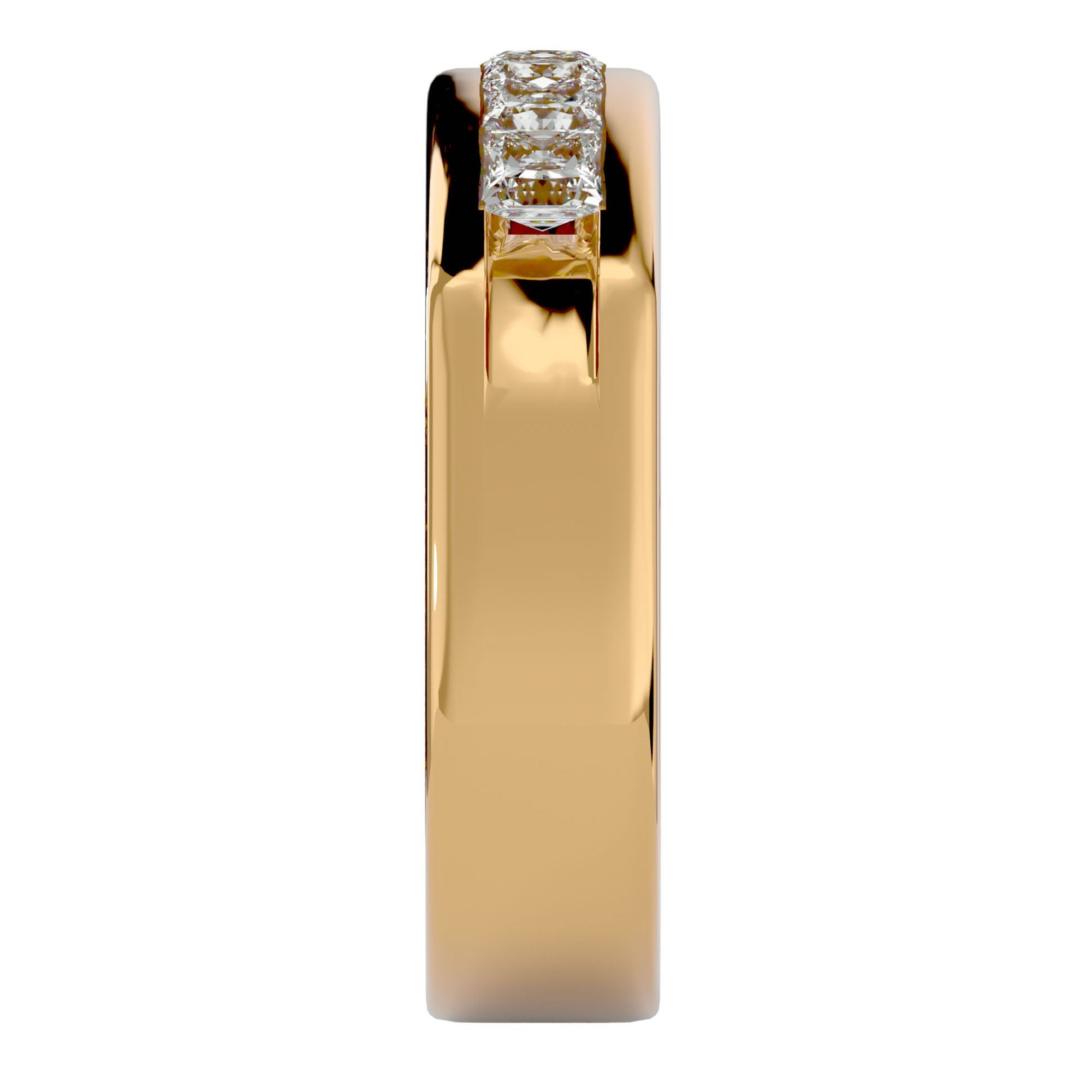 Verighetă Prestigiu din Aur 14k cu Moissanite de 1.24 ct din 14k Aur Galben - Castelo.ro
