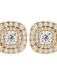 Cercei Stud din Aur 14k Cu Diamante Create în Laborator de 2.2 ct din 14k Aur Galben - Castelo.ro