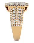 Inel Nobil cu Moissanite Pavé de 1.53 ct din 18k Aur Galben - Castelo.ro