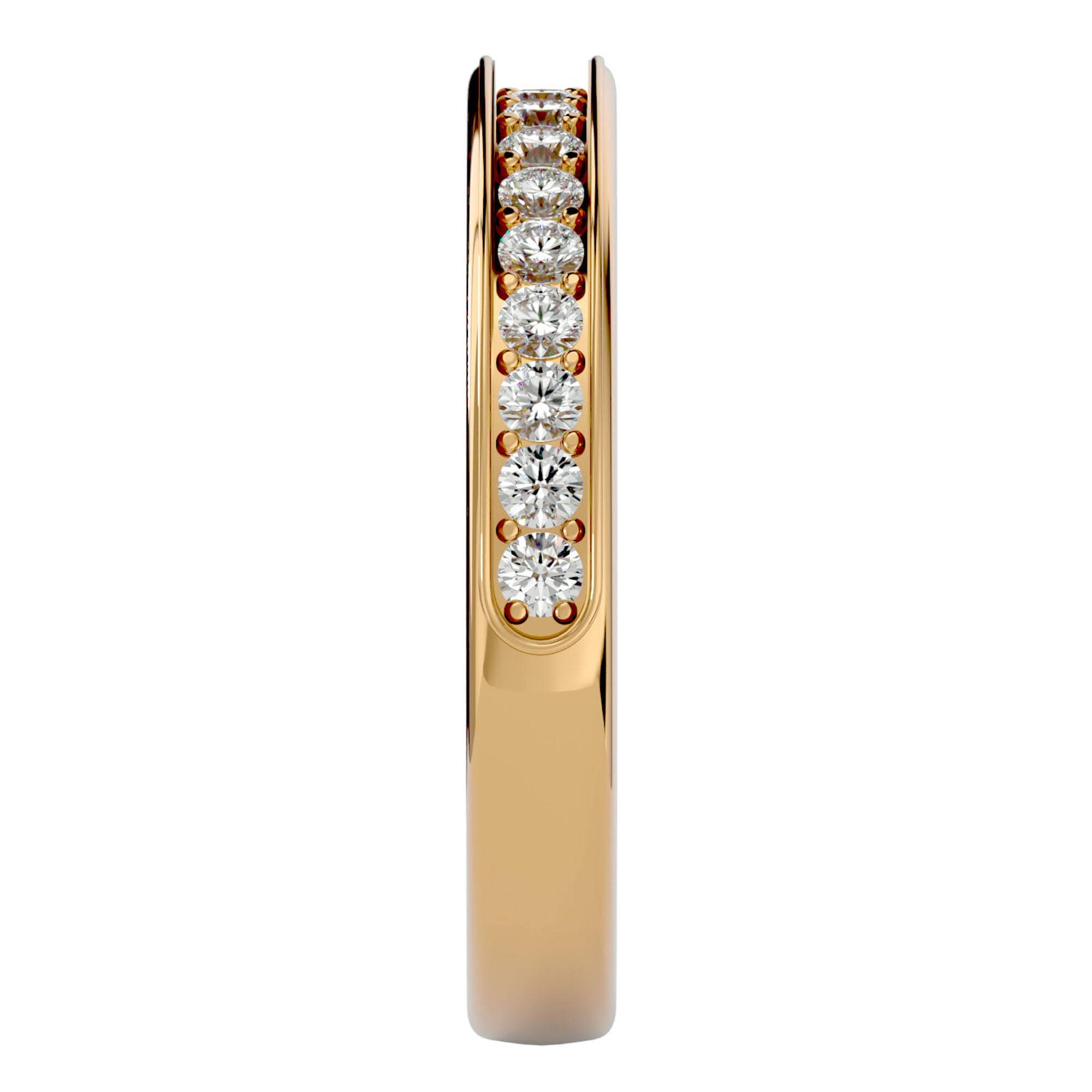 Inel Eternity Cu Diamante Naturale de 0.41 ct din 18k Aur Galben - Castelo.ro