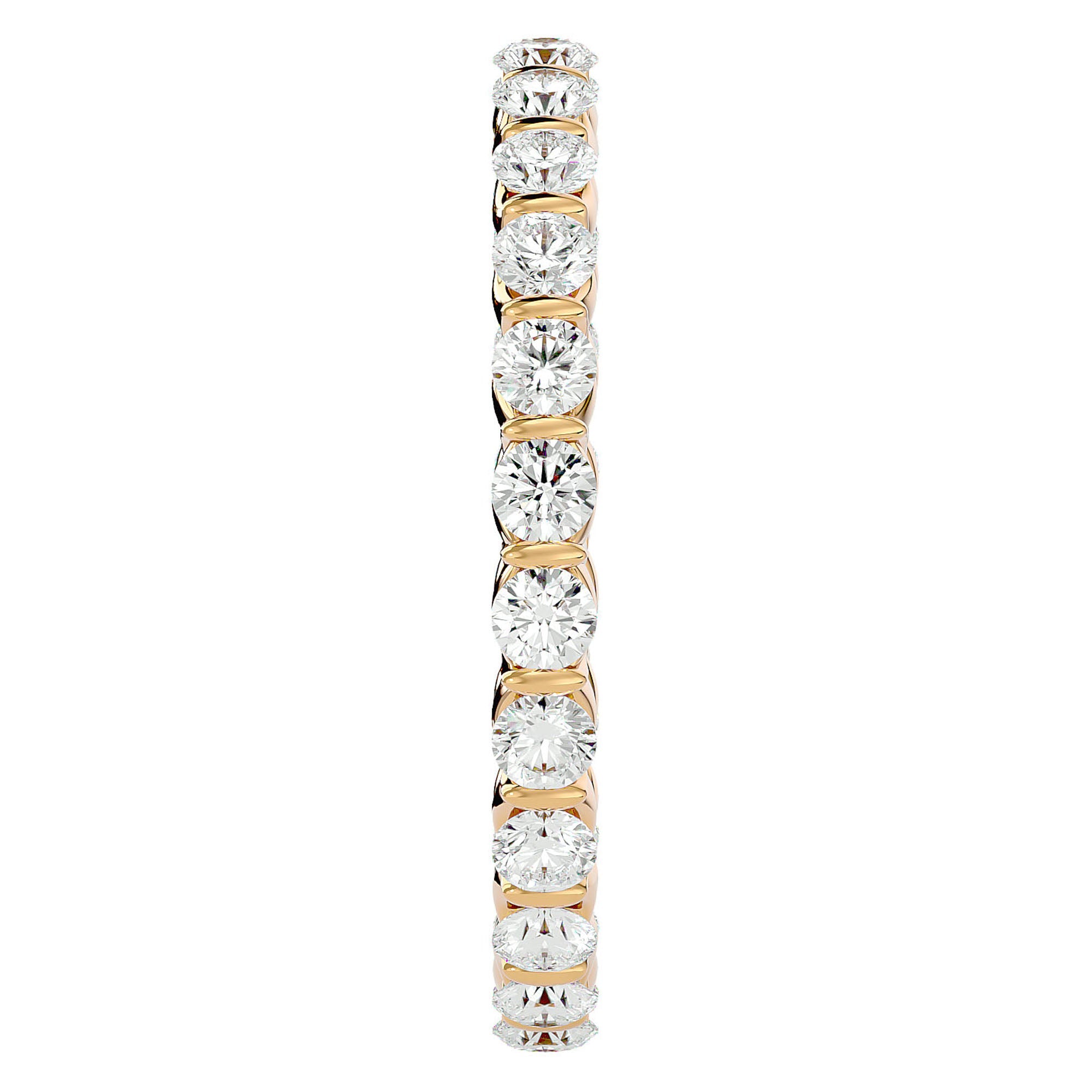 Inel Eternity cu Diamante Naturale de 1.09 ct din 18k Aur Galben - Castelo.ro