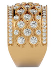 Inel Regal Vintage din Aur 14k cu Diamante Naturale de 1.73 ct din 14k Aur Galben - Castelo.ro