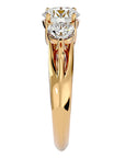 Inel de Logodnă cu Trei Diamante Naturale de 2.22 ct din 18k Aur Galben - Castelo.ro