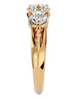 Inel de Logodnă cu Trei Diamante Naturale de 2.22 ct din 18k Aur Galben - Castelo.ro