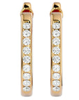 Cercei Hoop Nobili cu Diamante Naturale de 0.46 ct din 18k Aur Galben - Castelo.ro