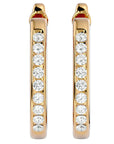 Cercei Hoop Nobili cu Diamante Naturale de 0.46 ct din 18k Aur Galben - Castelo.ro
