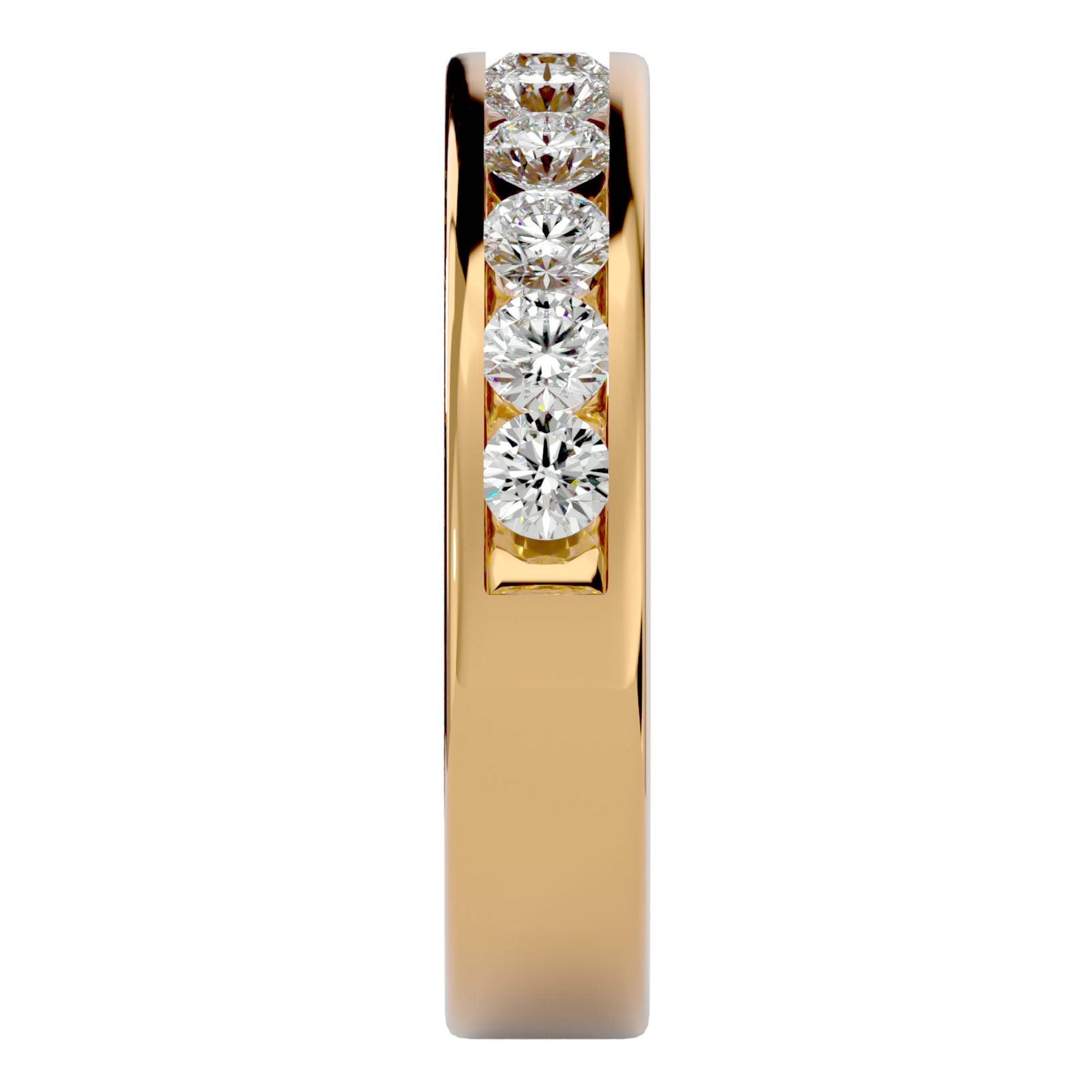 Verighetă cu Moissanite Eternity de 1.01 ct din 18k Aur Galben - Castelo.ro