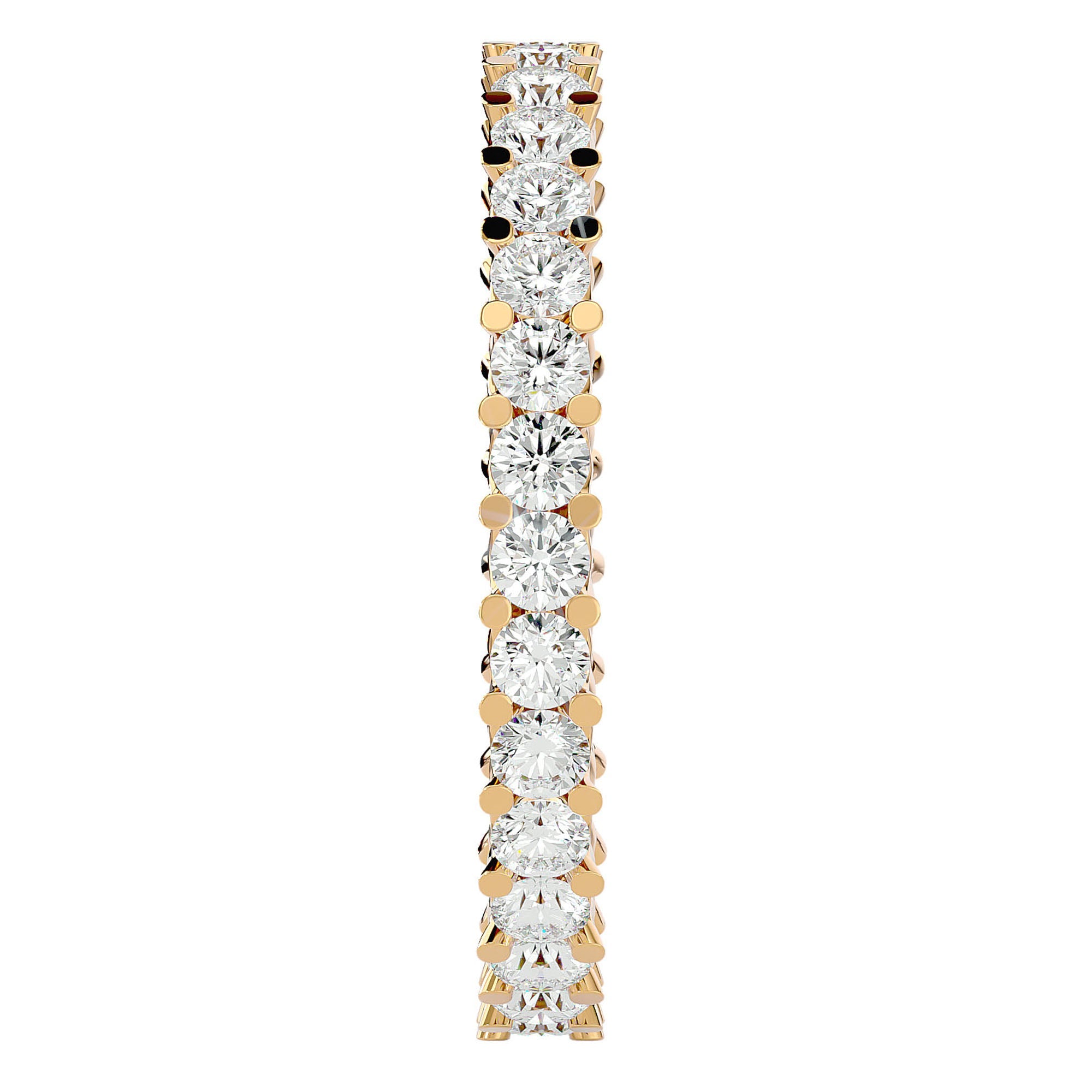 Inel Eternity cu Moissanite de 1.20 ct din 18k Aur Galben - Castelo.ro