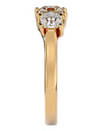 Inel de Logodnă din Aur 14k cu Trei Diamante Naturale de 2.20 ct din 14k Aur Galben - Castelo.ro