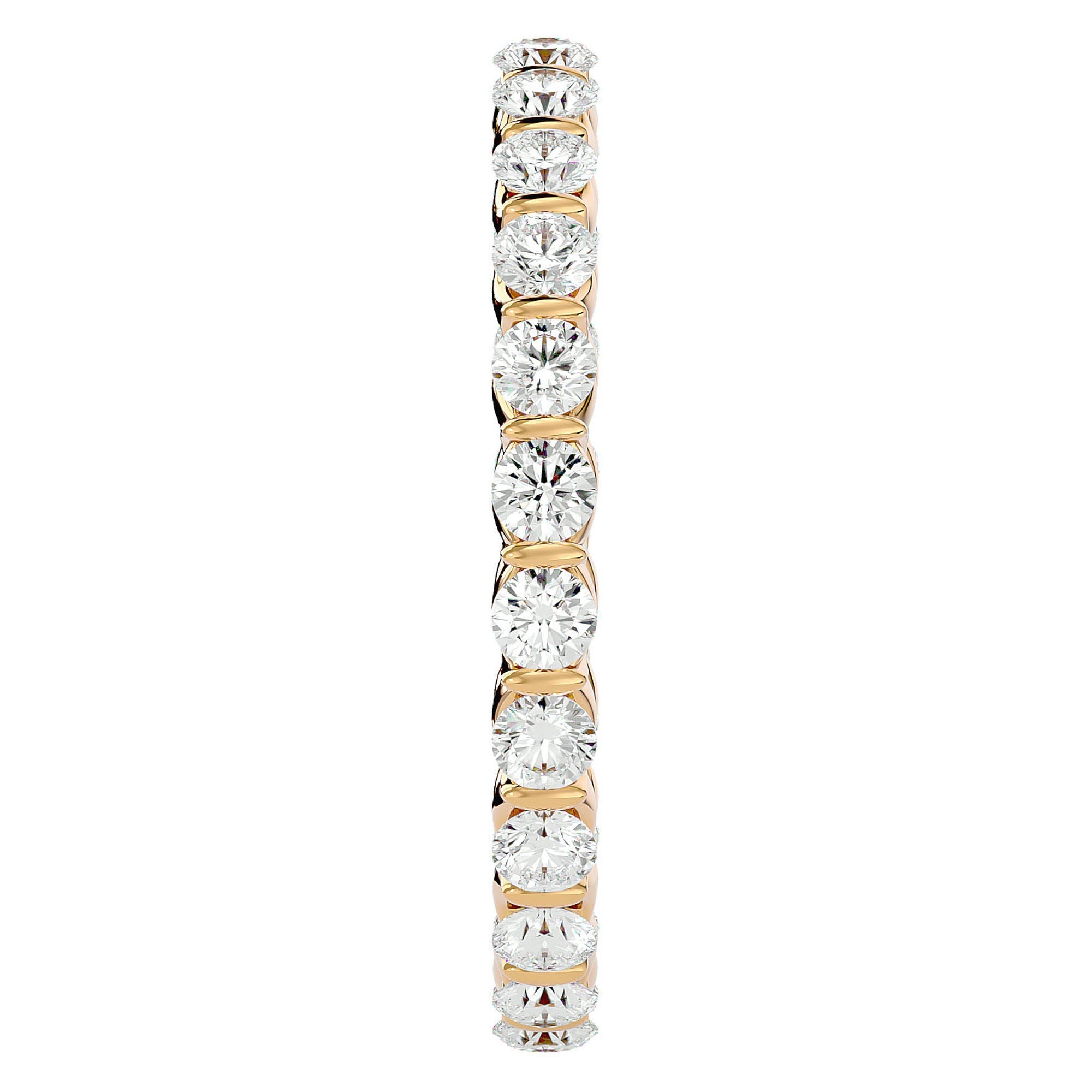 Inel Eternity din Aur 14k cu Diamante Create în Laborator de 1.09 ct din 14k Aur Galben - Castelo.ro