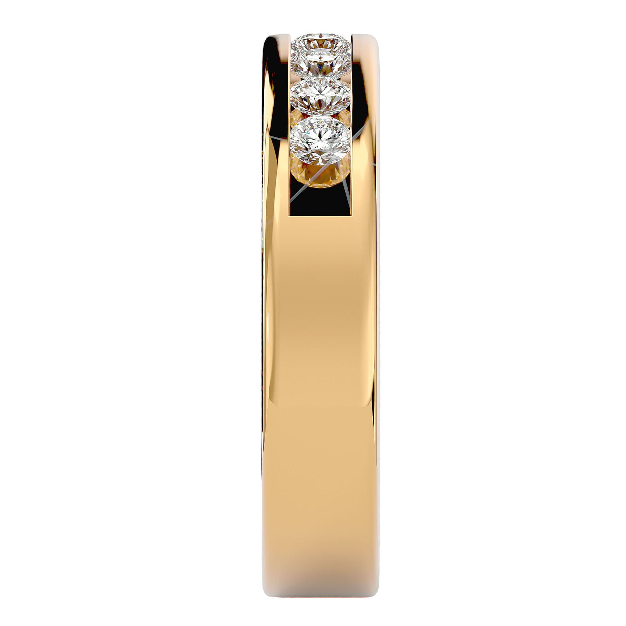 Inel Eternity Céline cu Diamant Naturale de 0.52 ct din 18k Aur Galben - Castelo.ro