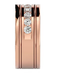 Verighetă Juliette cu Bandă De Moissanite de 1.01 ct din 18k Aur Roz - Castelo.ro