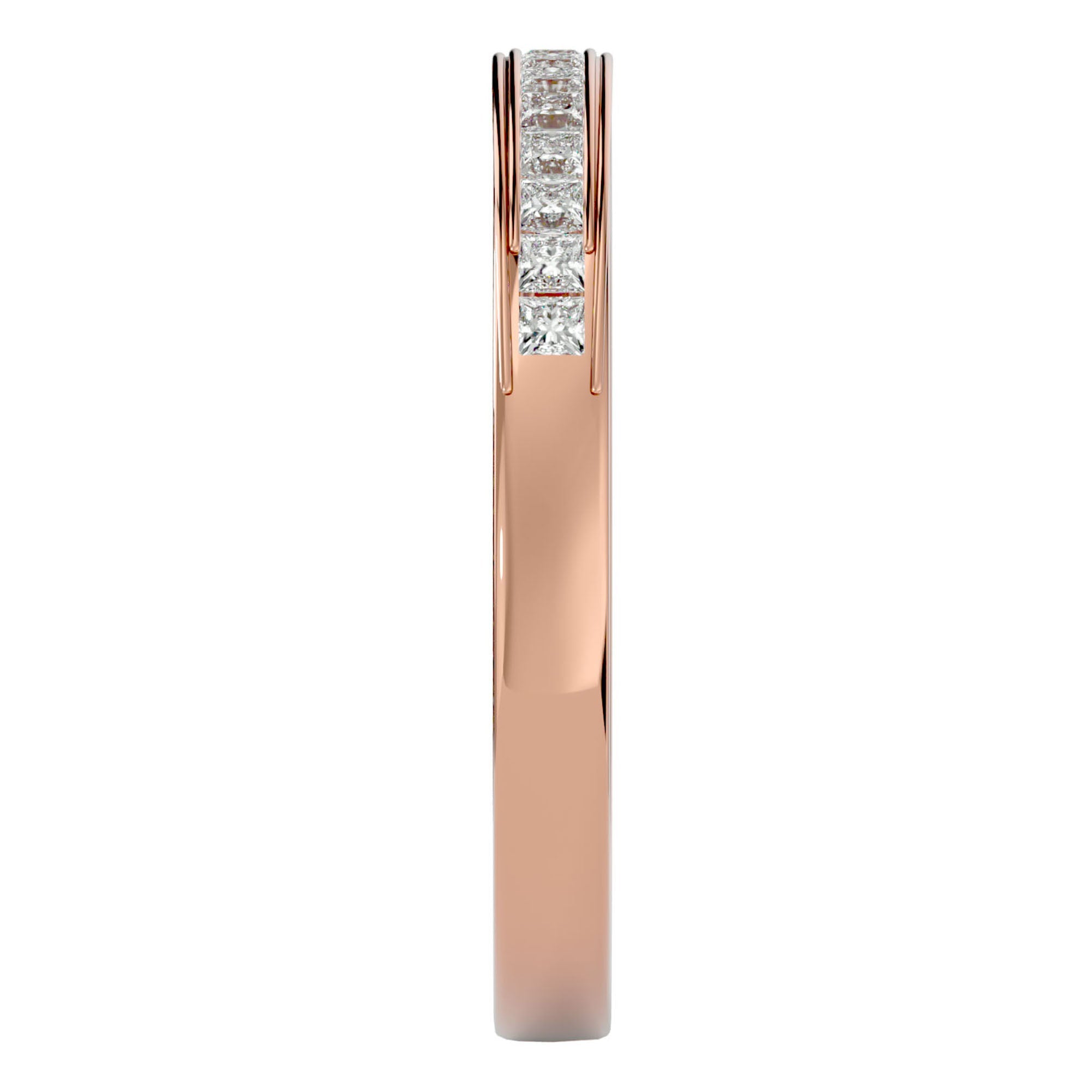 Verighetă cu Diamante Create în Laborator Eternity de 1.07 ct din 18k Aur Roz - Castelo.ro