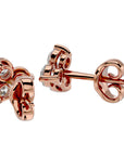 Cercei Stud Martini din Diamante Naturale de 0.44 ct din 18k Aur Roz - Castelo.ro