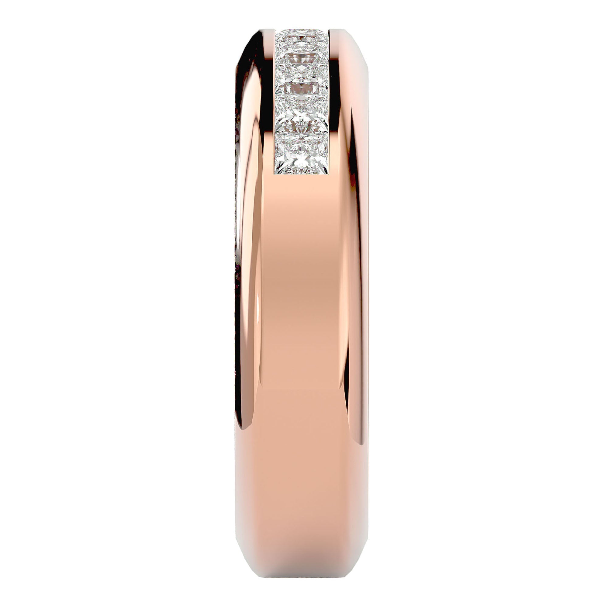 Verighetă din Aur 14k cu Diamante Create în Laborator Eternity de 0.88 ct din 14k Aur Roz - Castelo.ro