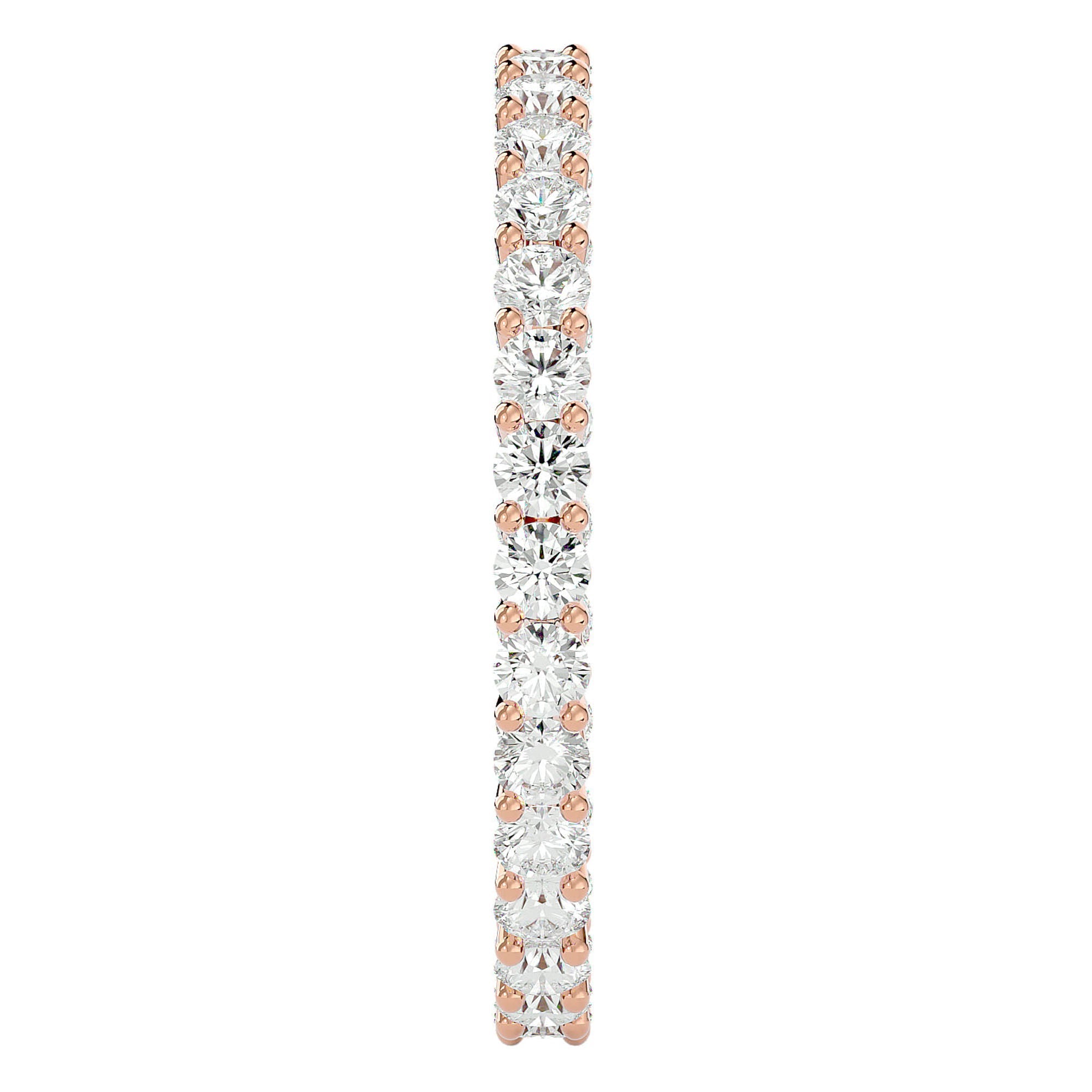 Inel Eternity Grandeur cu Diamante Create în Laborator de 1.04 ct din 18k Aur Roz - Castelo.ro