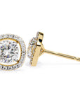 Cercei Stud Elsa cu Diamante Create în Laborator de 0.96 ct din 18K Aur Galben - Castelo.ro