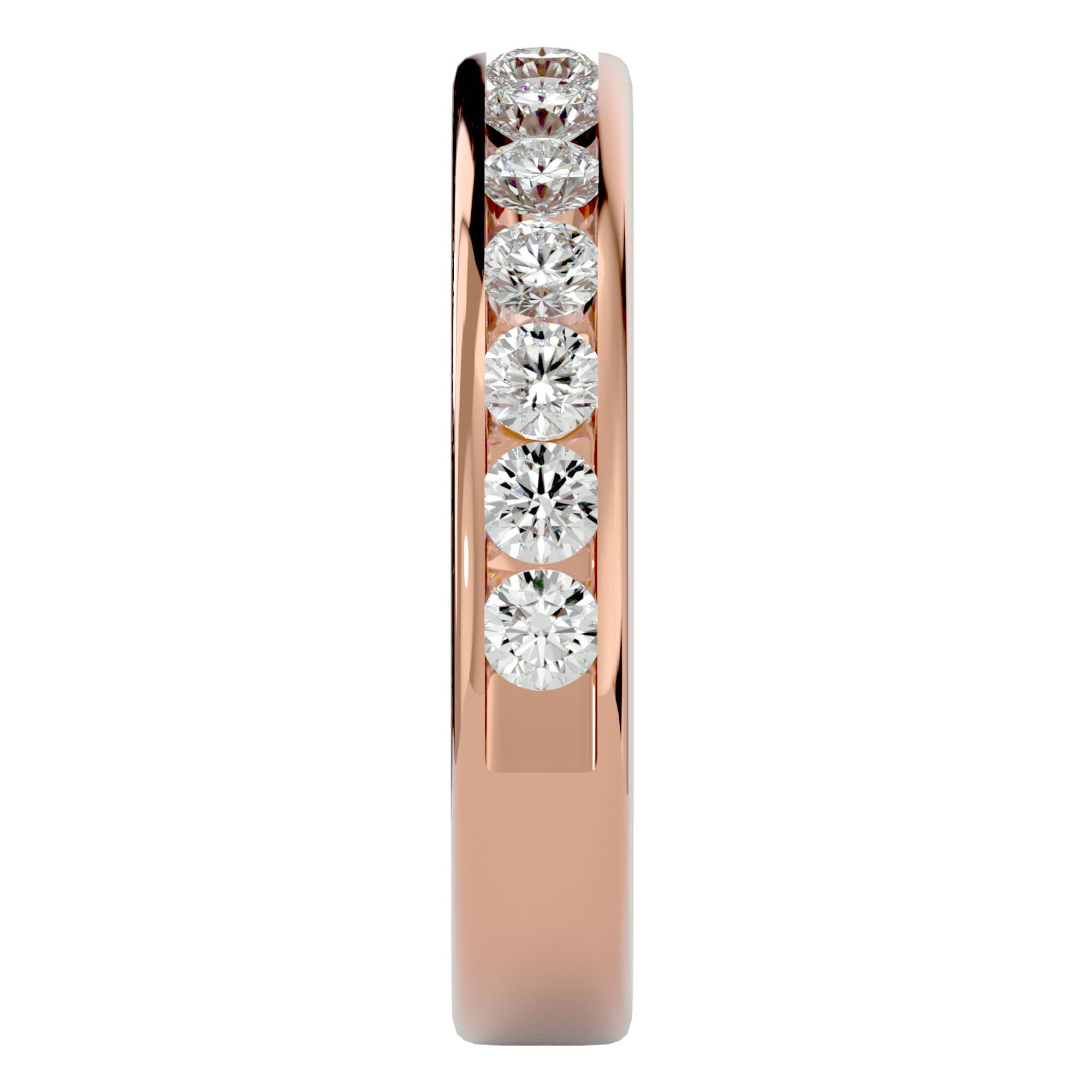 Inel Eternity Cu Diamante Naturale de 0.96 ct din 18k Aur Roz - Castelo.ro