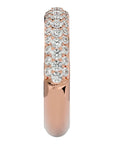 Inel Triplu Micro Pavé din Aur 14k cu Diamante Naturale de 0.90 ct din 14k Aur Roz - Castelo.ro