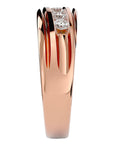 Verighetă Regală din Aur 14k cu Moissanite de 0.51 ct din 14k Aur Roz - Castelo.ro