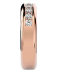 Verighetă Chloé cu Bandă De Moissanite de 0.74 CT din 18k Aur Roz - Castelo.ro