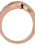 Inel Nobil cu Diadema de Diamante Create în Laborator de 1.26 ct din 18k Aur Roz - Castelo.ro