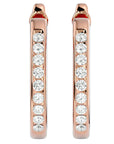 Cercei Hoop Nobili din Aur 14k cu Diamante Create în Laborator de 0.46 ct din 14k Aur Roz - Castelo.ro
