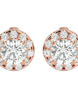 Cercei Cu Diamante Create în Laborator Stud de 1.06 ct din 18k Aur Roz - Castelo.ro