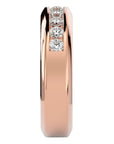Verighetă Chloé cu Bandă De Diamante Naturale de 0.74 CT din 18k Aur Roz - Castelo.ro