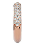 Inel Triplu Micro Pavé cu Moissanite de 0.90 ct din 18k Aur Roz - Castelo.ro