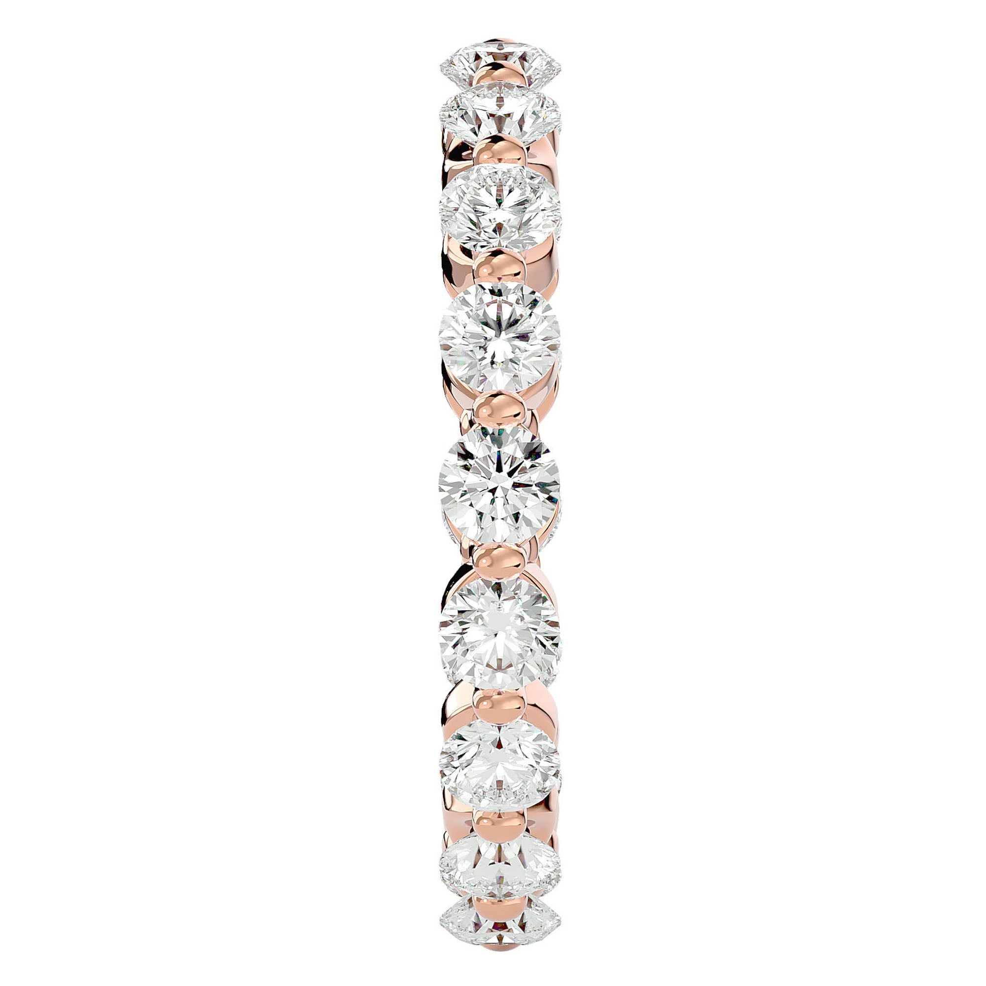 Inel Eternity cu Diamante Naturale de 2.01 ct din 18k Aur Roz - Castelo.ro